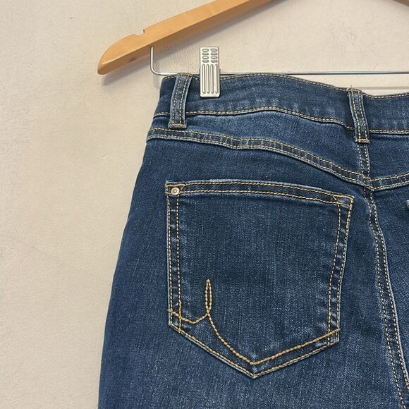 INC International Concepts Straight leg Frayed Hem Blue Jeans Size 4 EUC - Picture 12 of 12